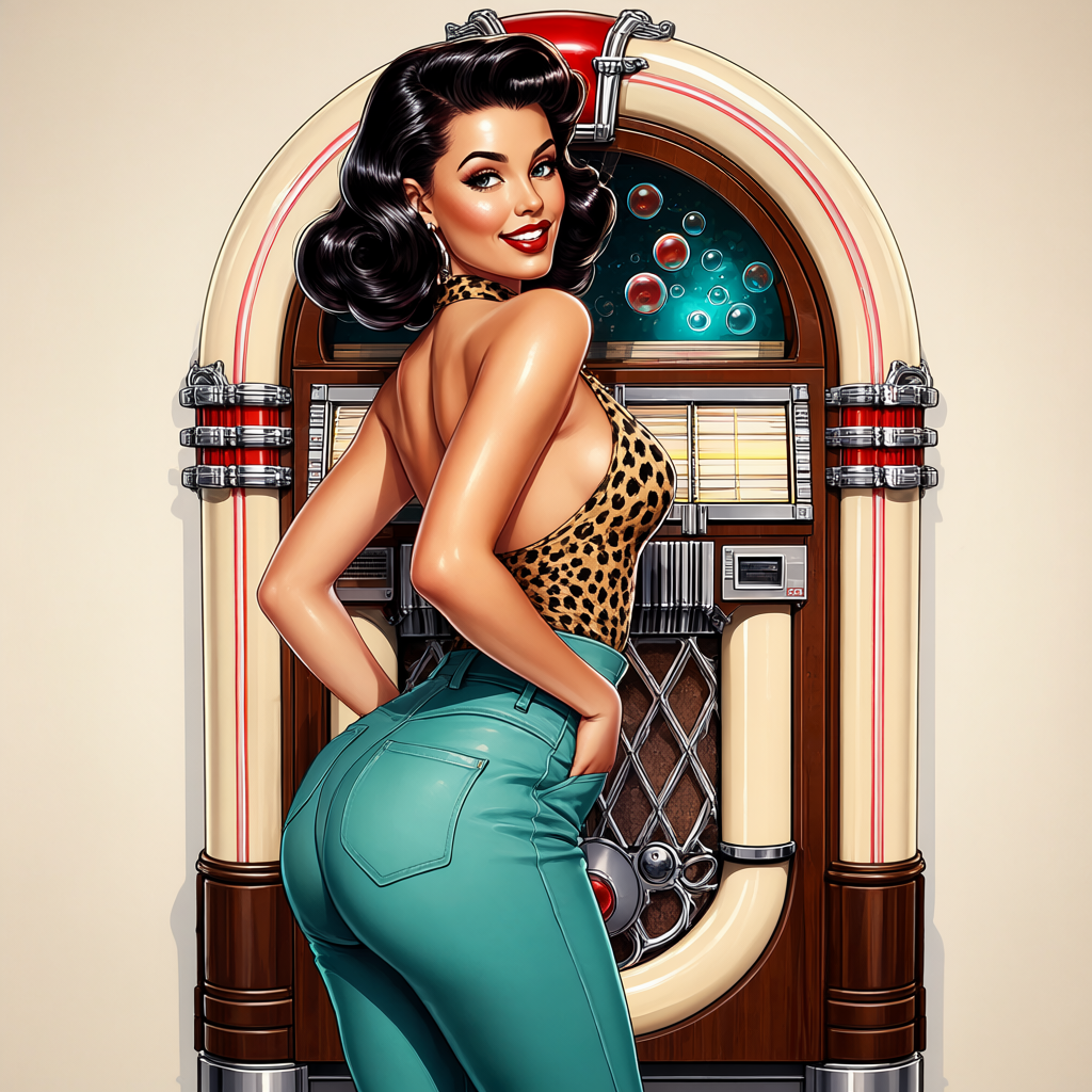 Melissa Launay pin-up: The Wurlitzer
