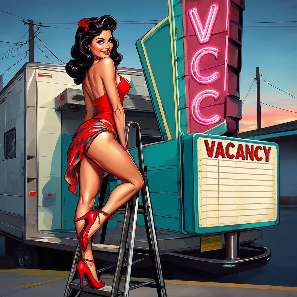 Melissa Launay pin-up: The Marquee