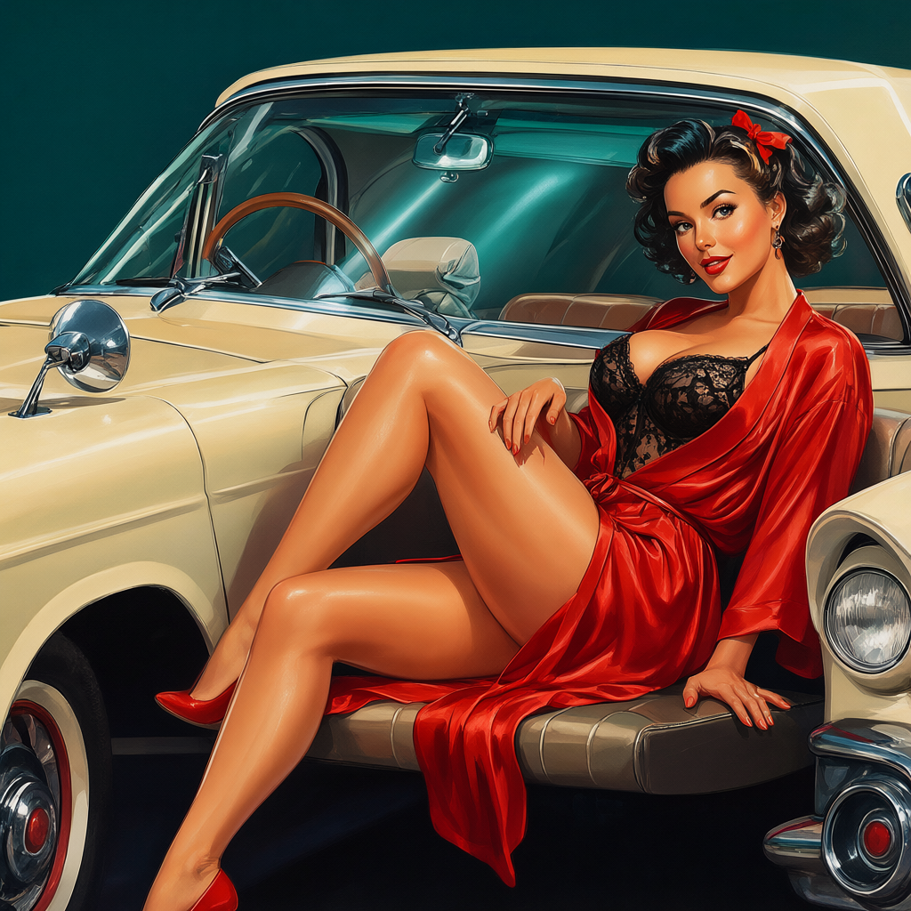 Melissa Launay pin-up: The Thunderbird