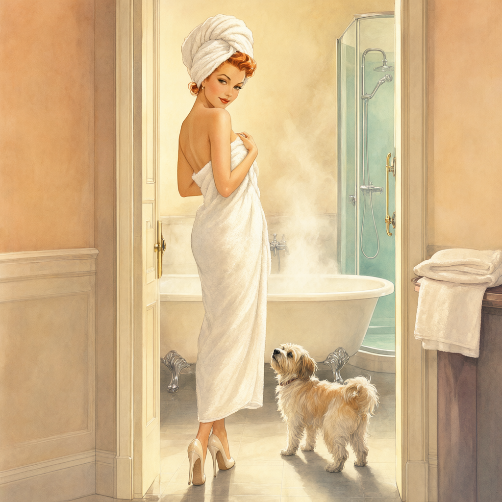Alberto Vargas pin-up: The Towel
